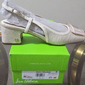 Sam Edelman Beige Woven Heels